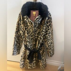 Leopard Faux Fur Coat - New